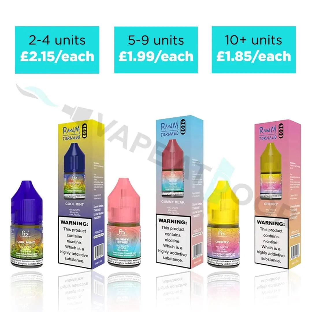 RandM Tornado 9000 Nic Salts E-
Liquid 20mg RandM
