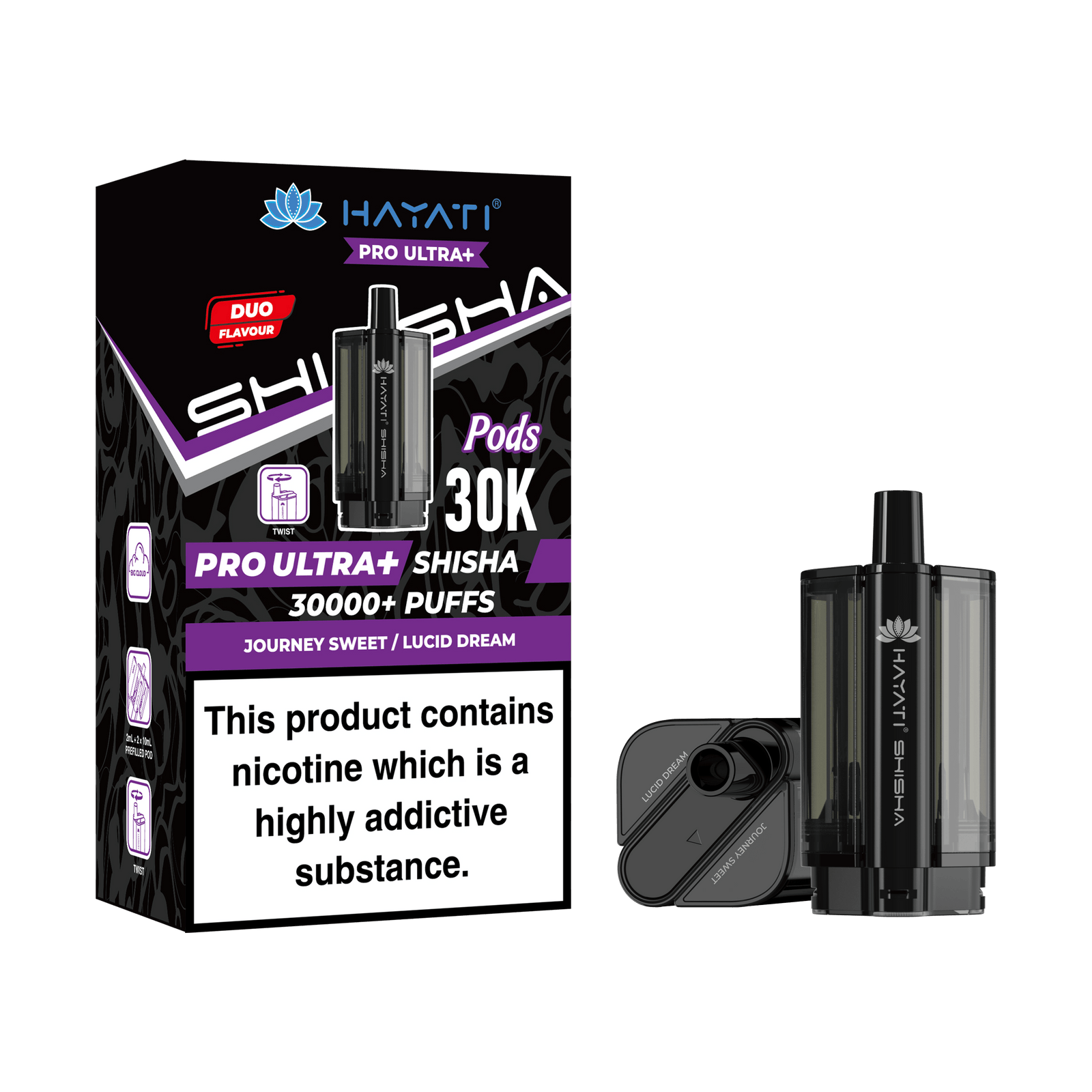 Hayati Pro Ultra Plus Shisha 30k Replacement Prefilled Pods