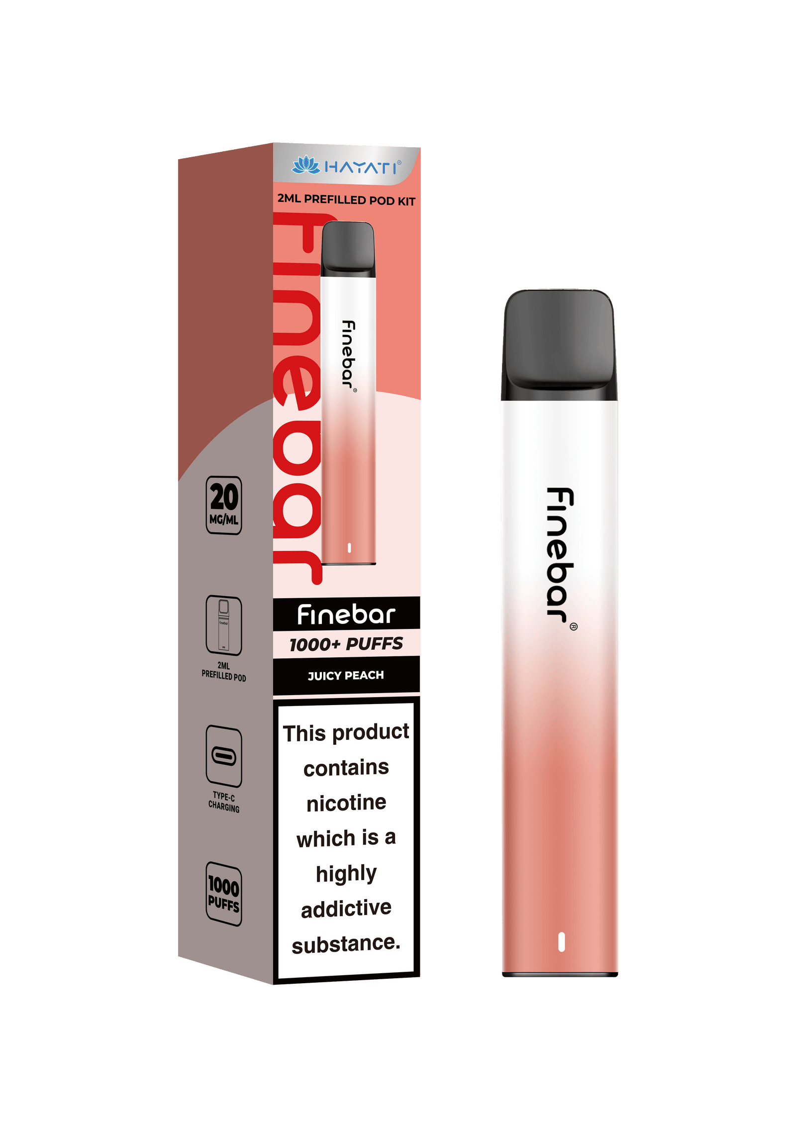 Hayati Finebar Prefilled Pod Kit (UPTO 1000 Puffs)