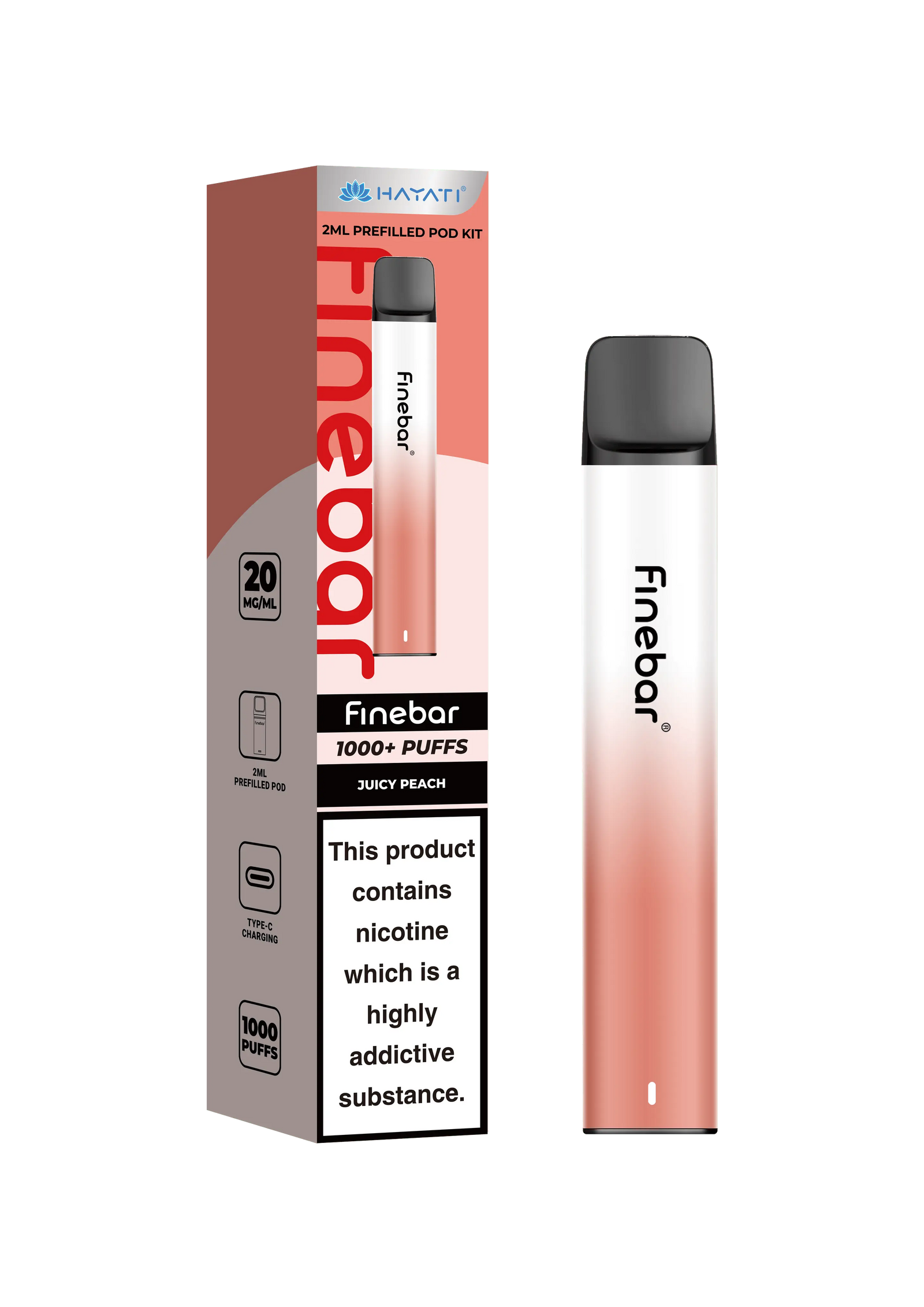 Hayati Finebar Prefilled Pod Kit (UPTO 1000 Puffs) Hayati