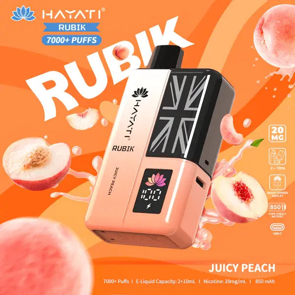 Hayati Rubik 7000 Puffs Juicy Peach