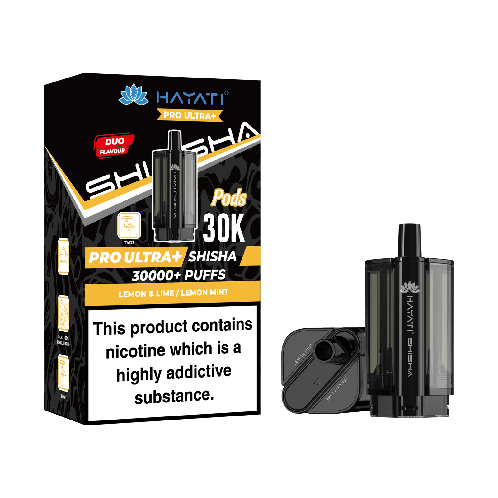 Hayati Pro Ultra Plus Shisha 30k Replacement Prefilled Pods Hayati