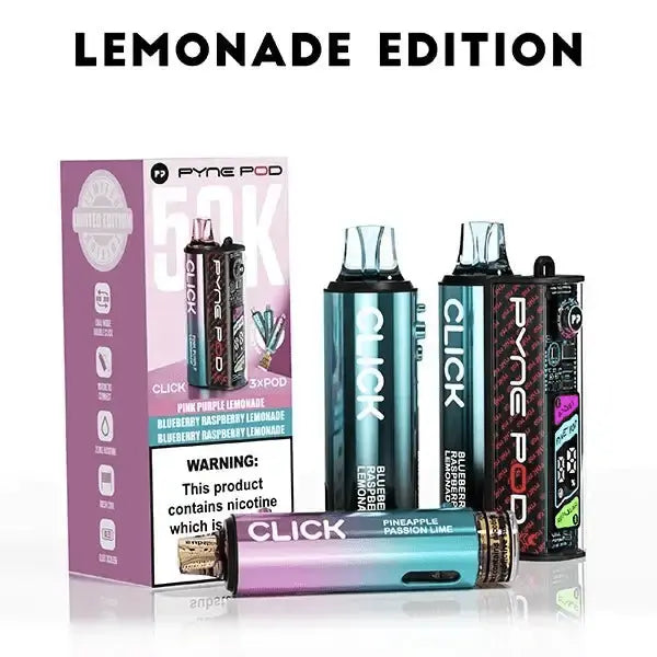 Pyne Pod Click 50K Prefilled Pod Kit – 50,000 Puffs, LED Display & Mesh Coil Vape At Door
