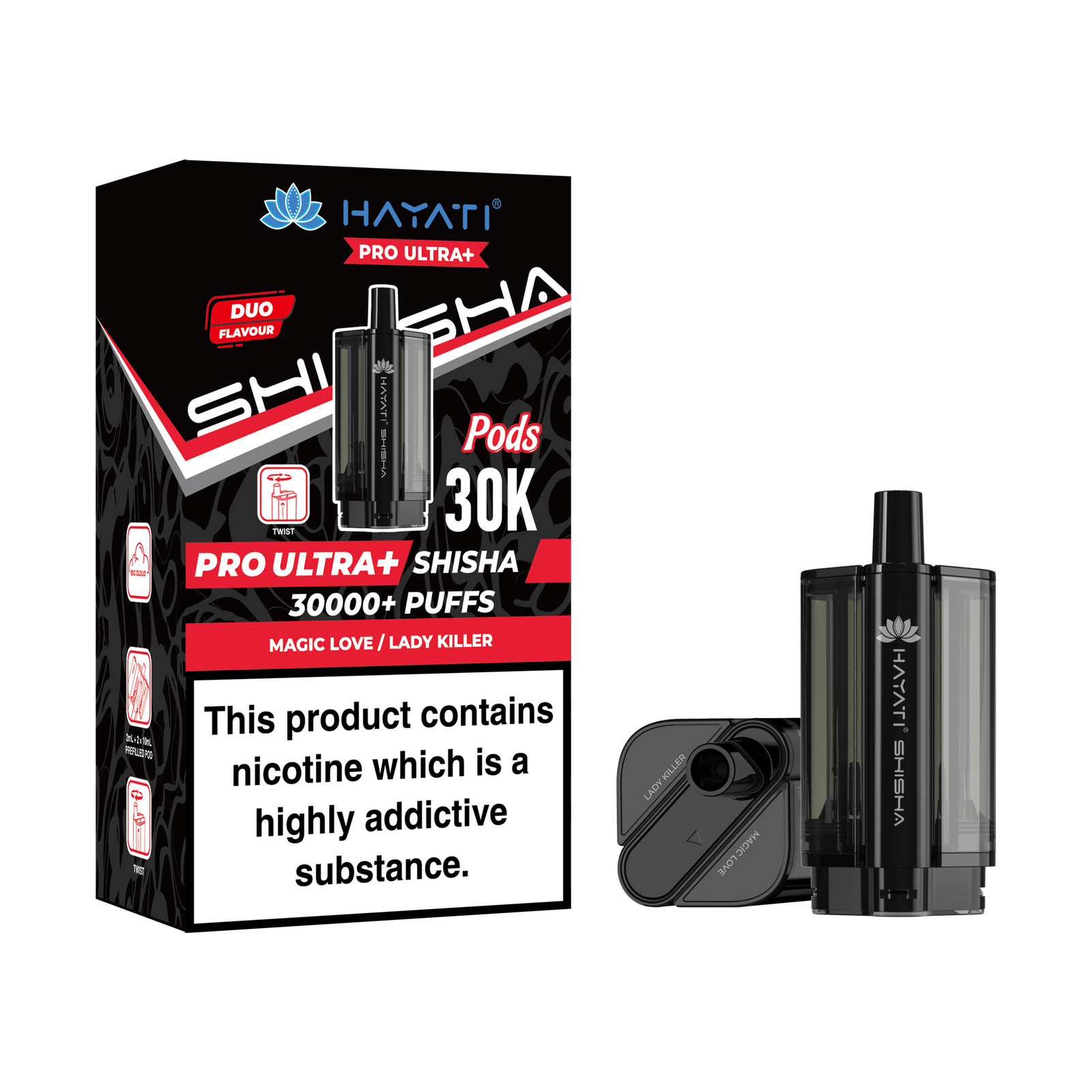 Hayati Pro Ultra Plus Shisha 30k Replacement Prefilled Pods