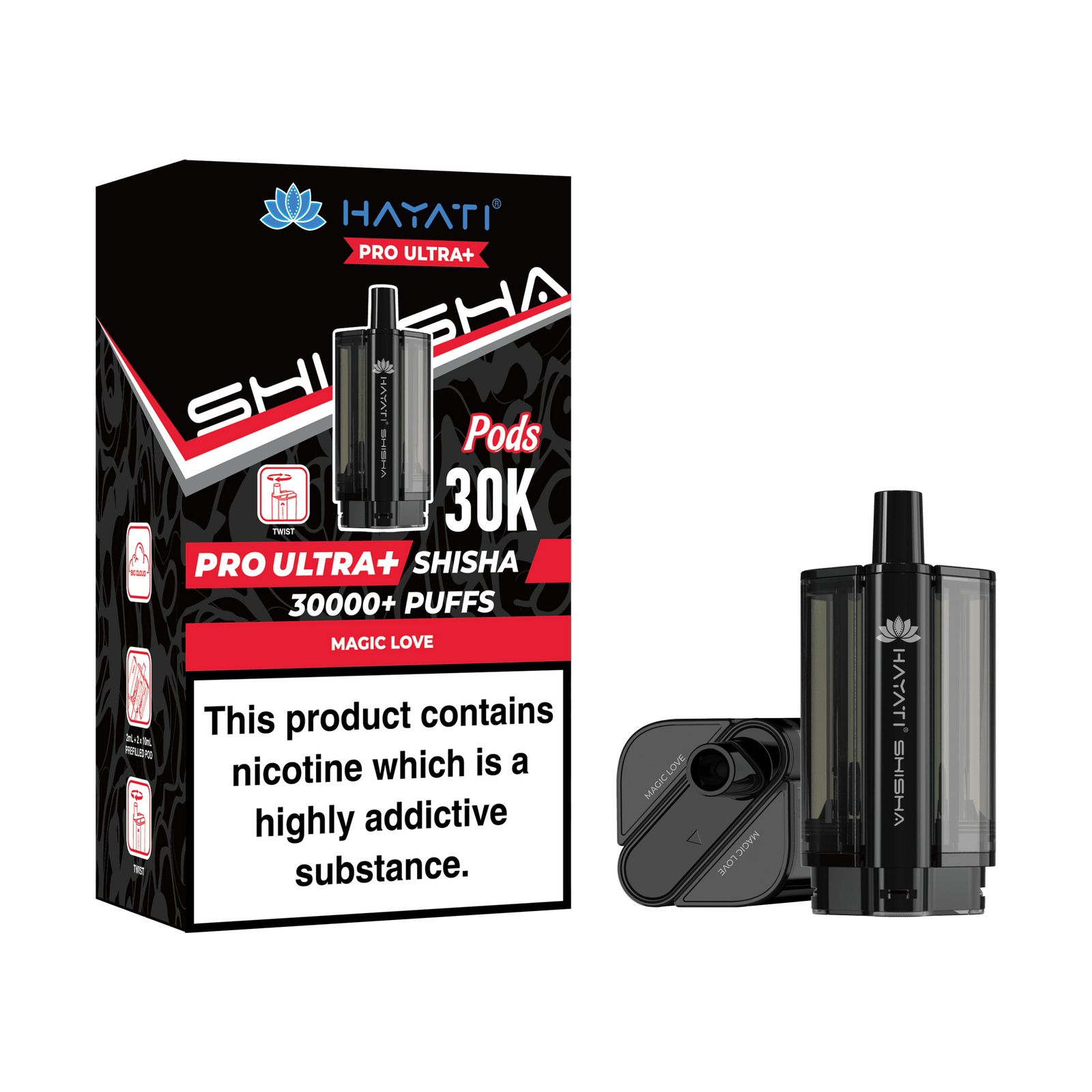 Hayati Pro Ultra Plus Shisha 30k Replacement Prefilled Pods