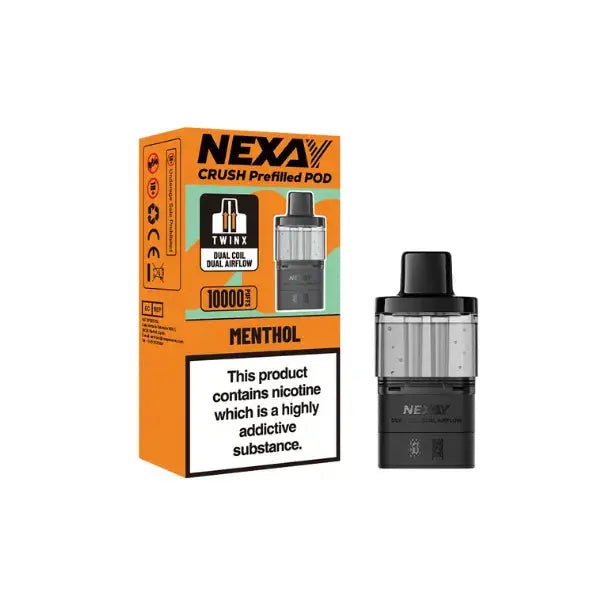 Nexay Crush 10K Puffs Prefilled Replacement Pods Vape At Door