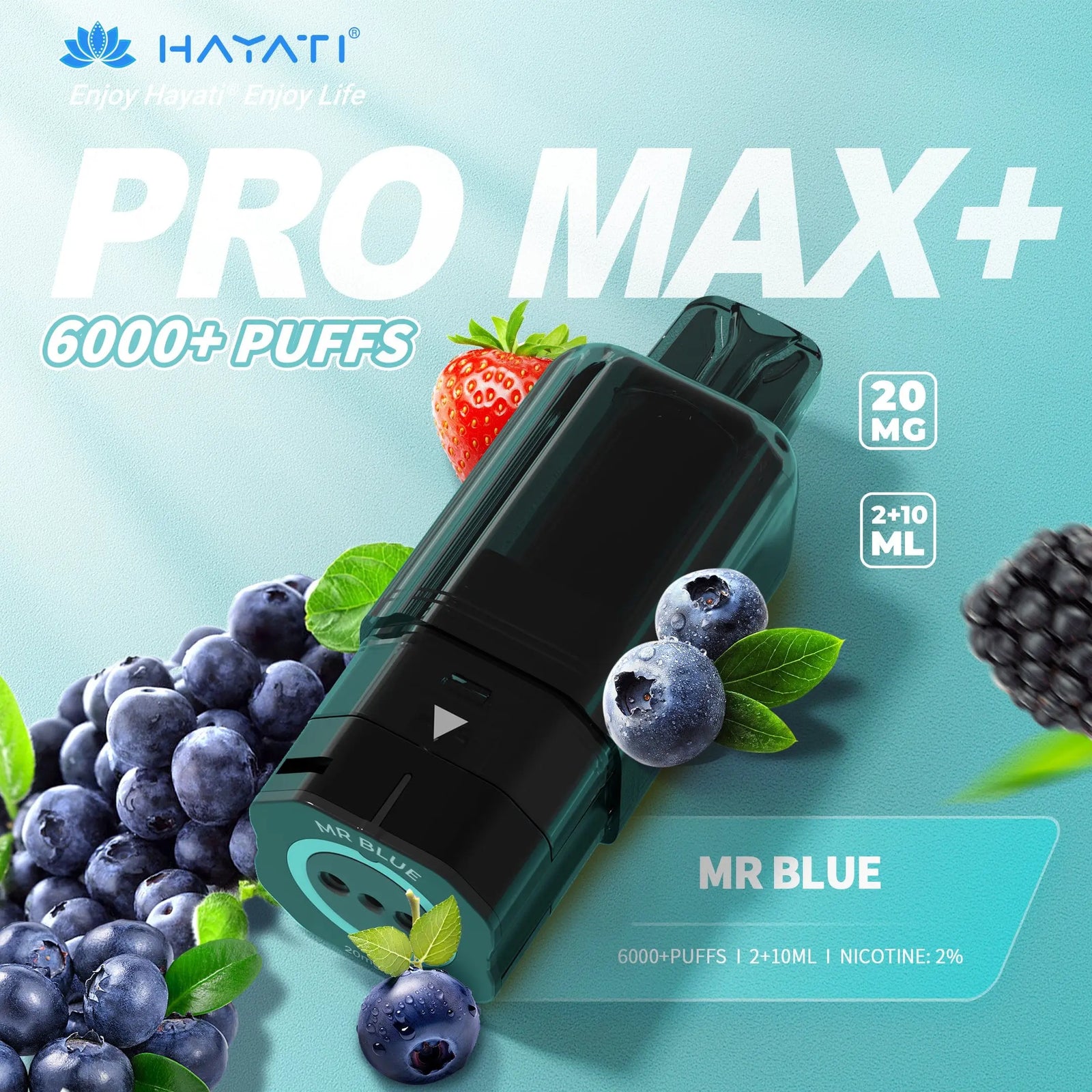 Hayati Pro Max Plus 6000 Replacement Prefilled Pods Vape At Door