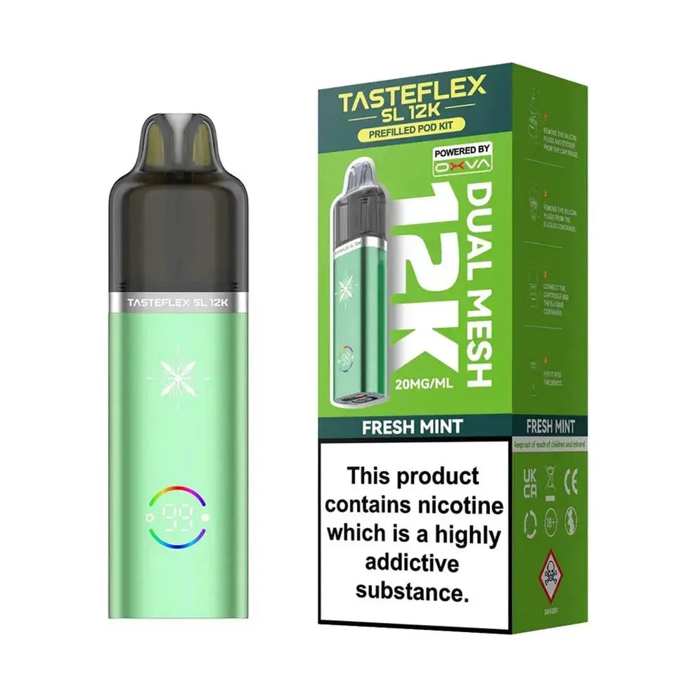 Oxva Tasteflex SL 12K Puffs Prefilled Pod Kit Vape At Door