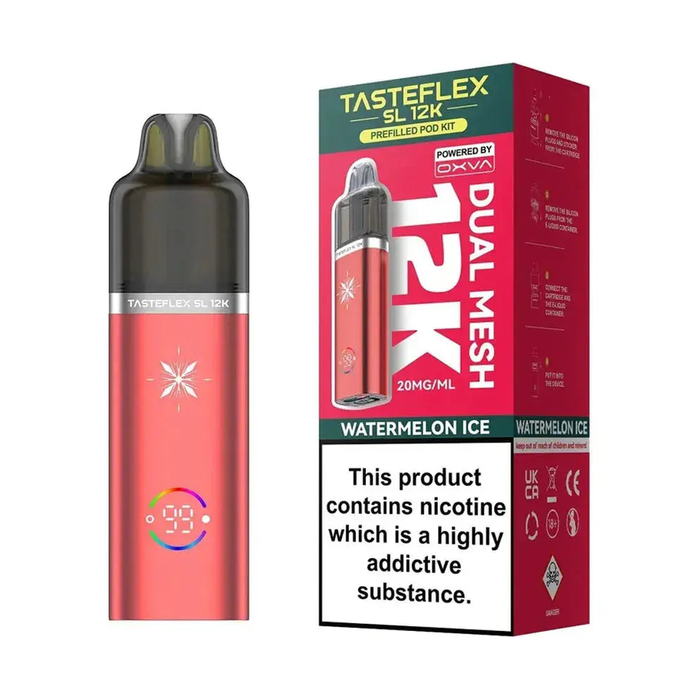 Oxva Tasteflex SL 12K Puffs Prefilled Pod Kit Vape At Door