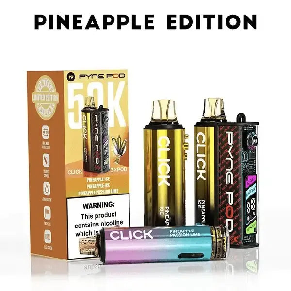 Pyne Pod Click 50K Prefilled Pod Kit – 50,000 Puffs, LED Display & Mesh Coil Vape At Door