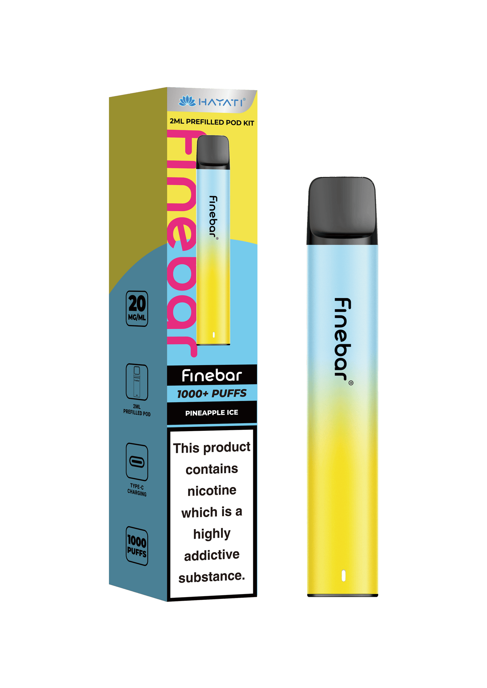 Hayati Finebar Prefilled Pod Kit (UPTO 1000 Puffs)