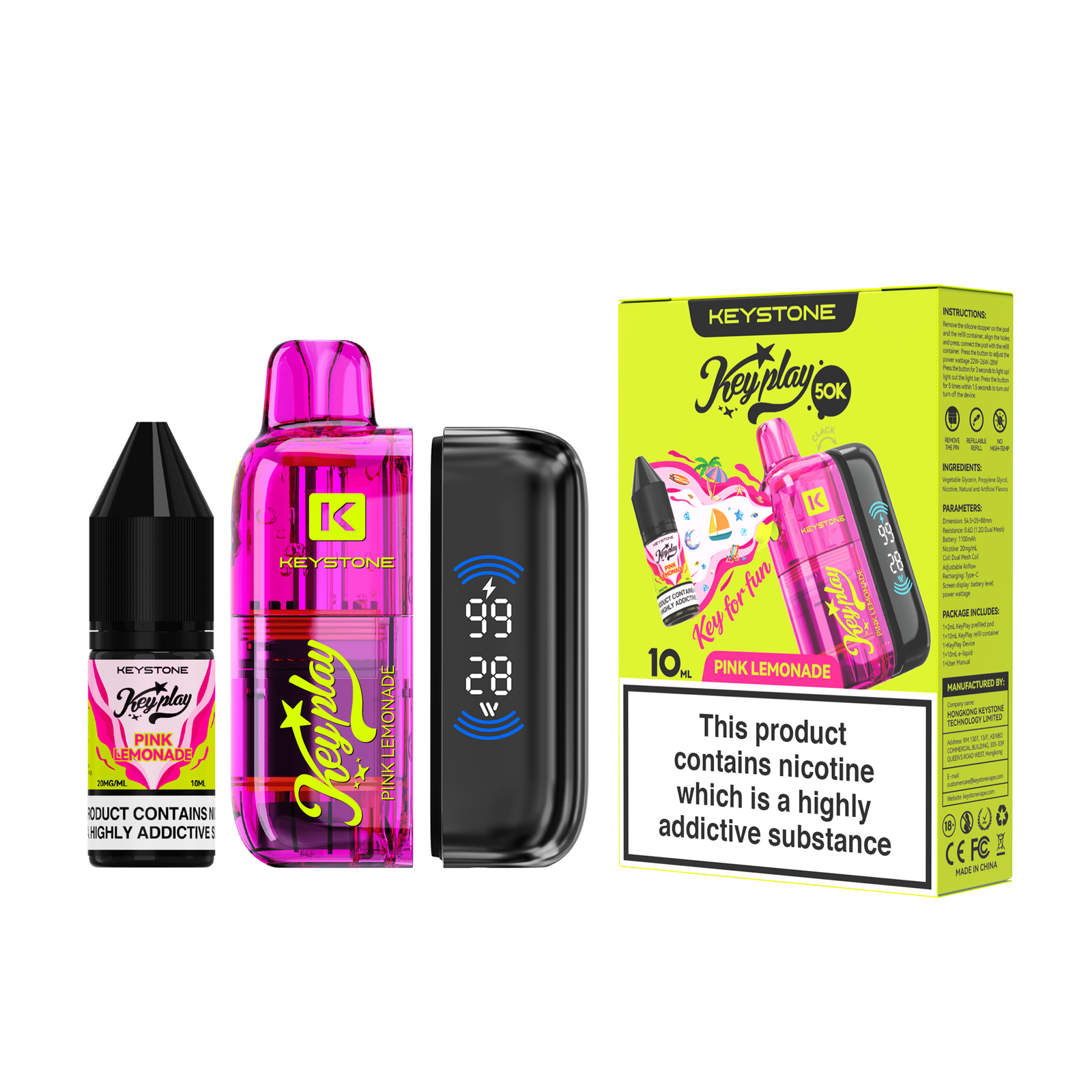 Keystone Keyplay 50K Refillable Pod Vape Kit (50,000 Puffs)