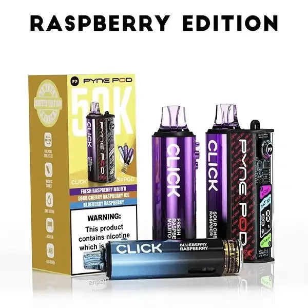 Pyne Pod Click 50K Prefilled Pod Kit – 50,000 Puffs, LED Display & Mesh Coil Vape At Door