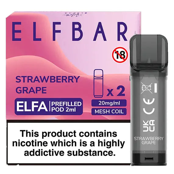 Elf Bar ELFA Pre-Filled E Liquid Pods Nic Salt 2ML 20MG ELF Bar