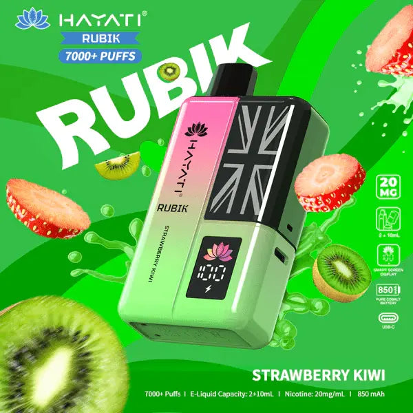 Hayati Rubik 7000 Puffs Strawberry Kiwi