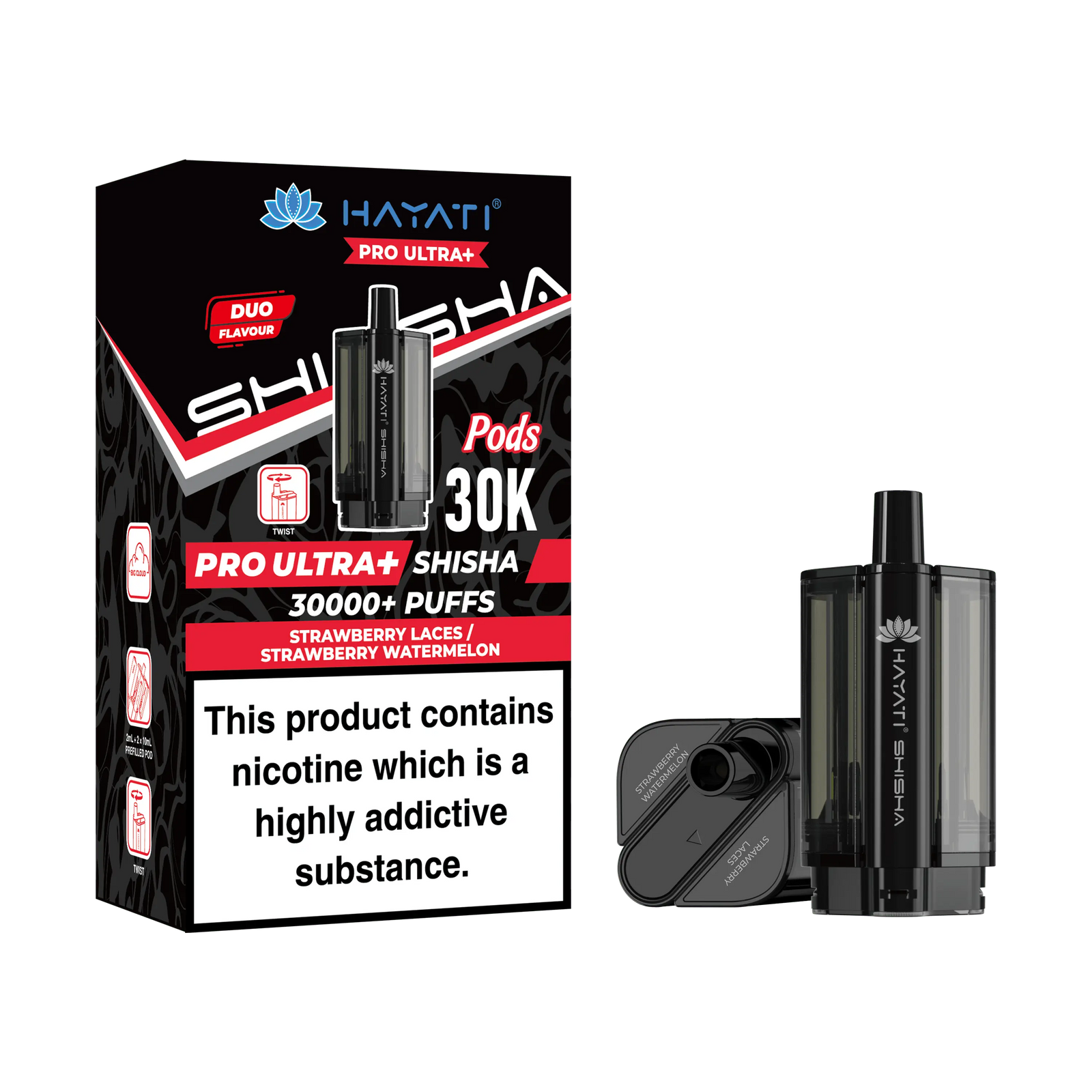 Hayati Pro Ultra Plus Shisha 30k Replacement Prefilled Pods Hayati