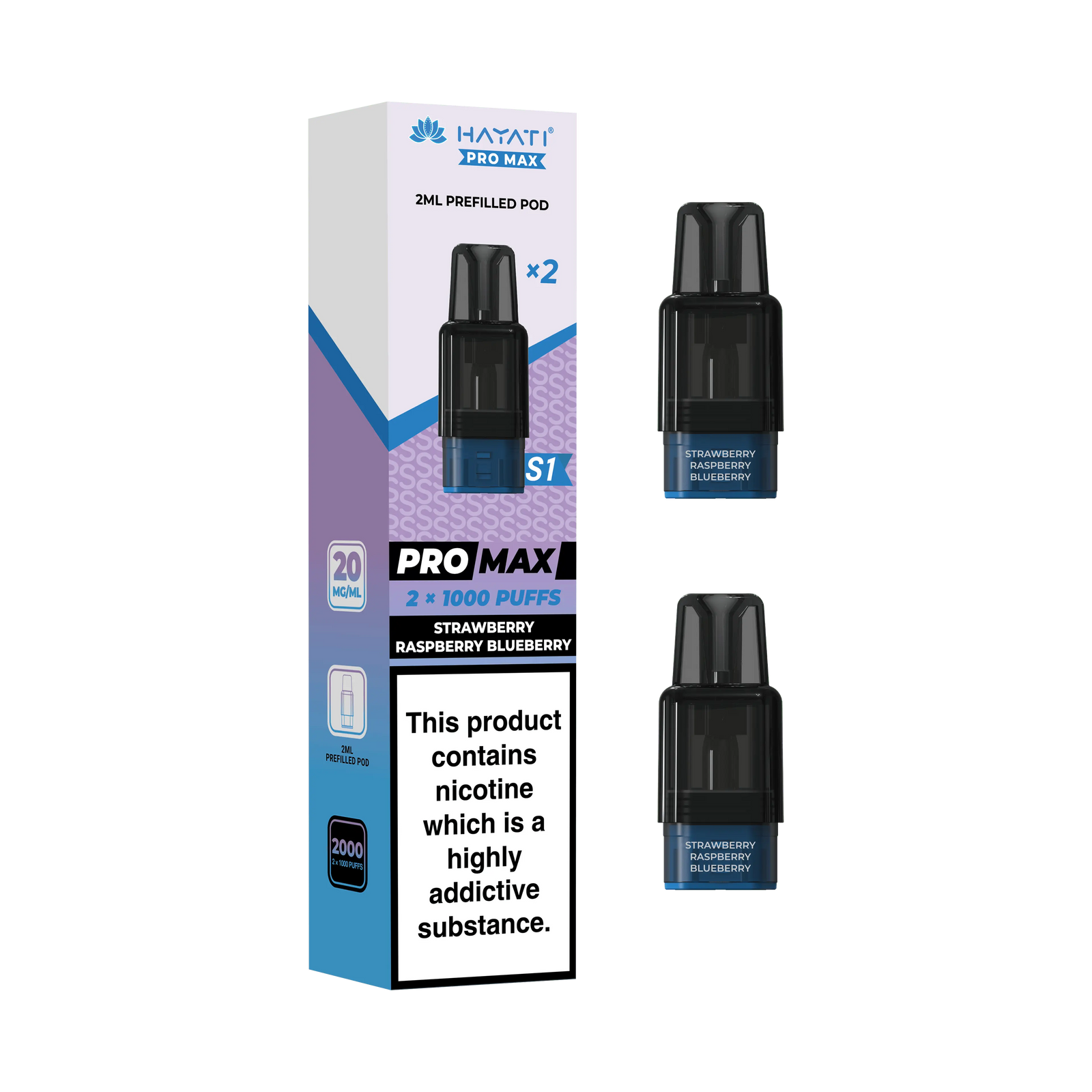 Hayati Pro Max S1 Replacement Refill Pods Vape At Door