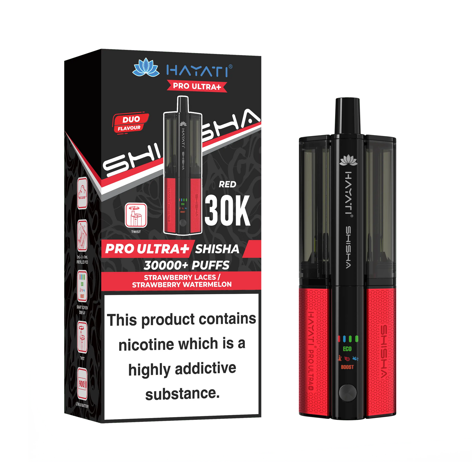 Hayati Pro Ultra Plus Shisha 30k Puffs Prefilled Pod Kit Hayati