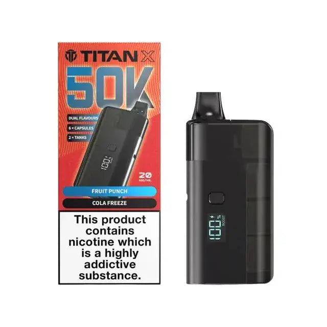 Titan X 50k (50,000) Prefilled Pod Vape Kit Vape At Door