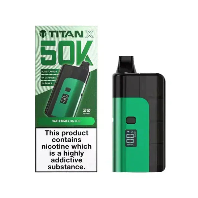Titan X 50k (50,000) Prefilled Pod Vape Kit Vape At Door