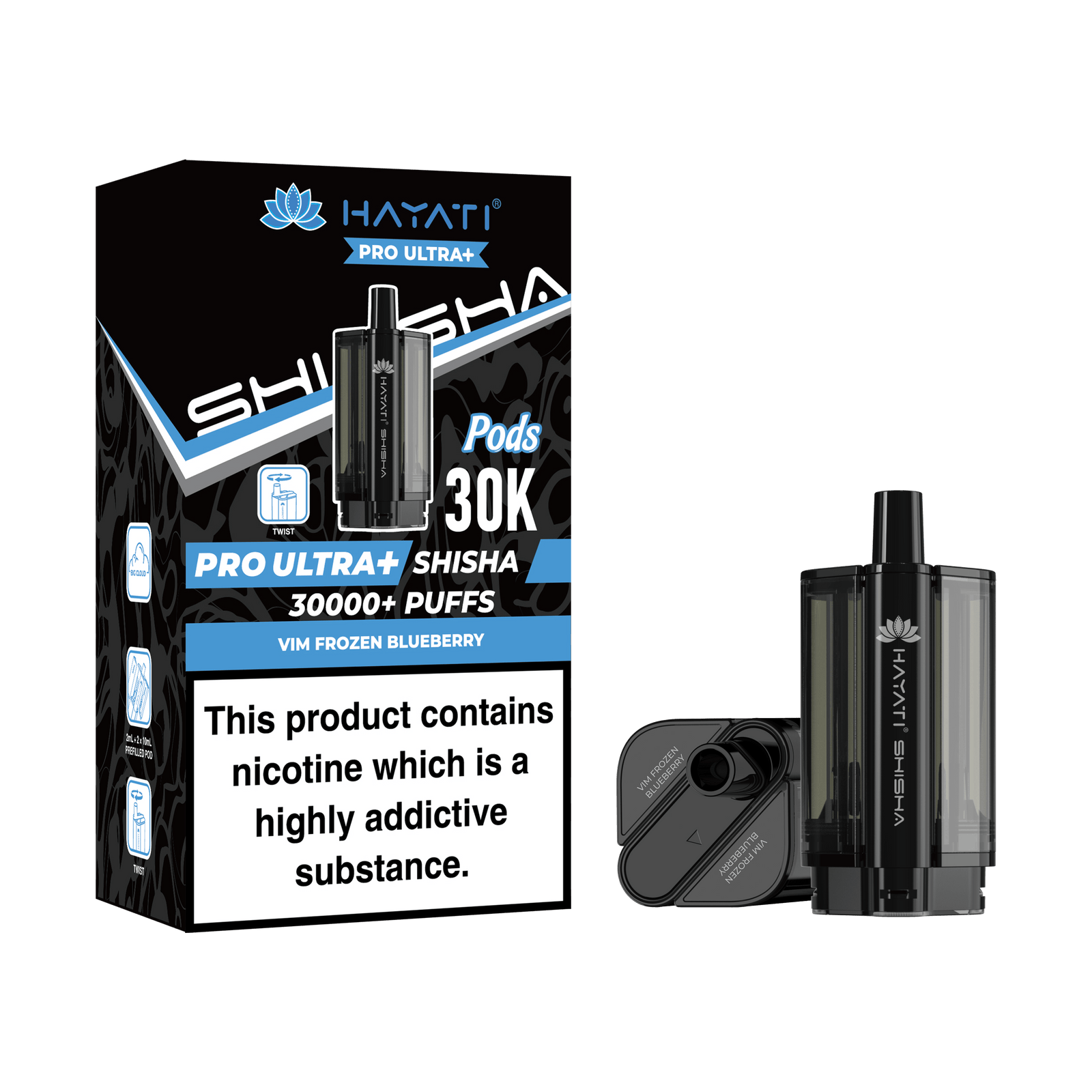 Hayati Pro Ultra Plus Shisha 30k Replacement Prefilled Pods