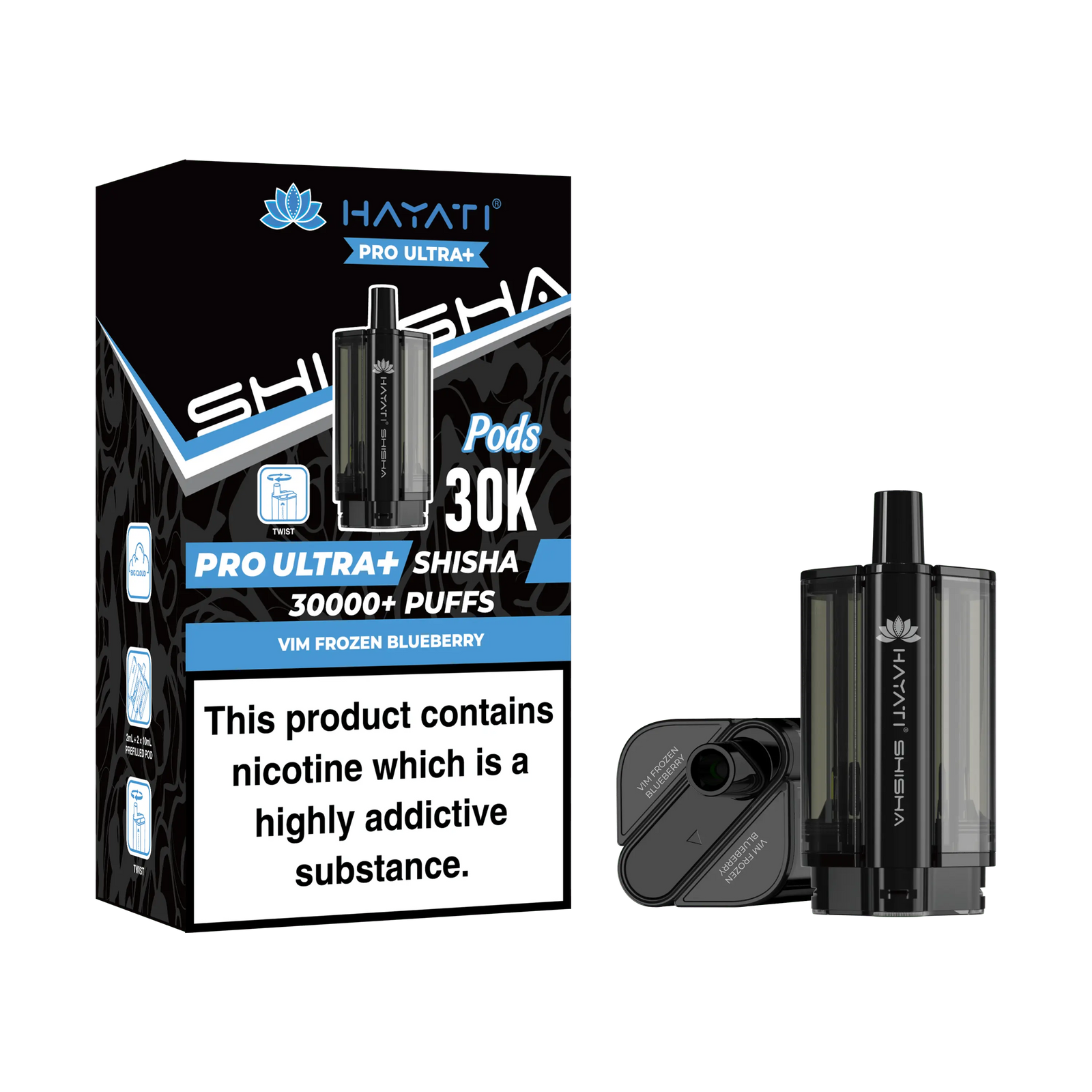 Hayati Pro Ultra Plus Shisha 30k Replacement Prefilled Pods Hayati