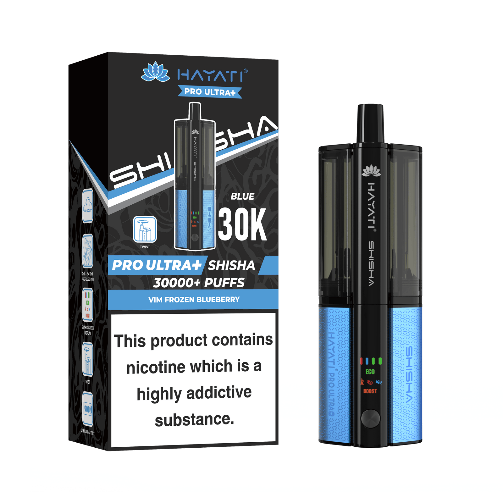 Hayati Pro Ultra Plus Shisha 30k Puffs Prefilled Pod Kit