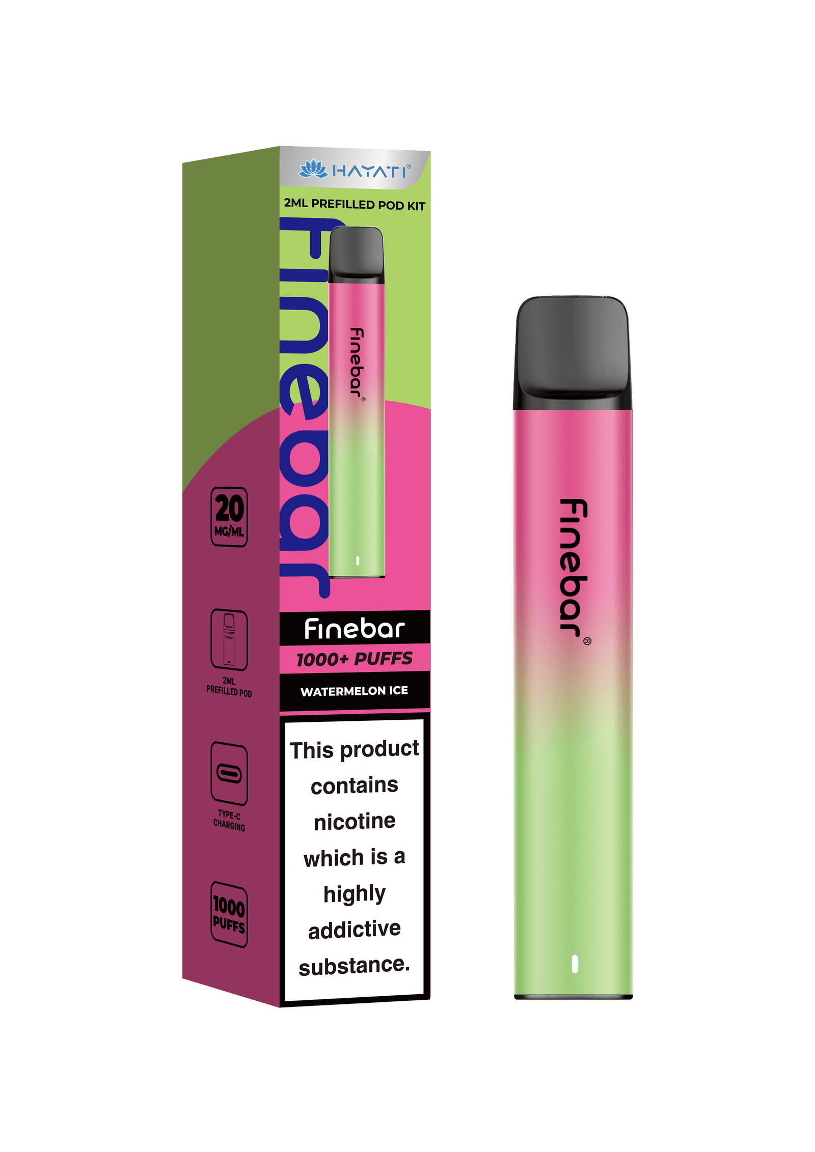 Hayati Finebar Prefilled Pod Kit (UPTO 1000 Puffs)