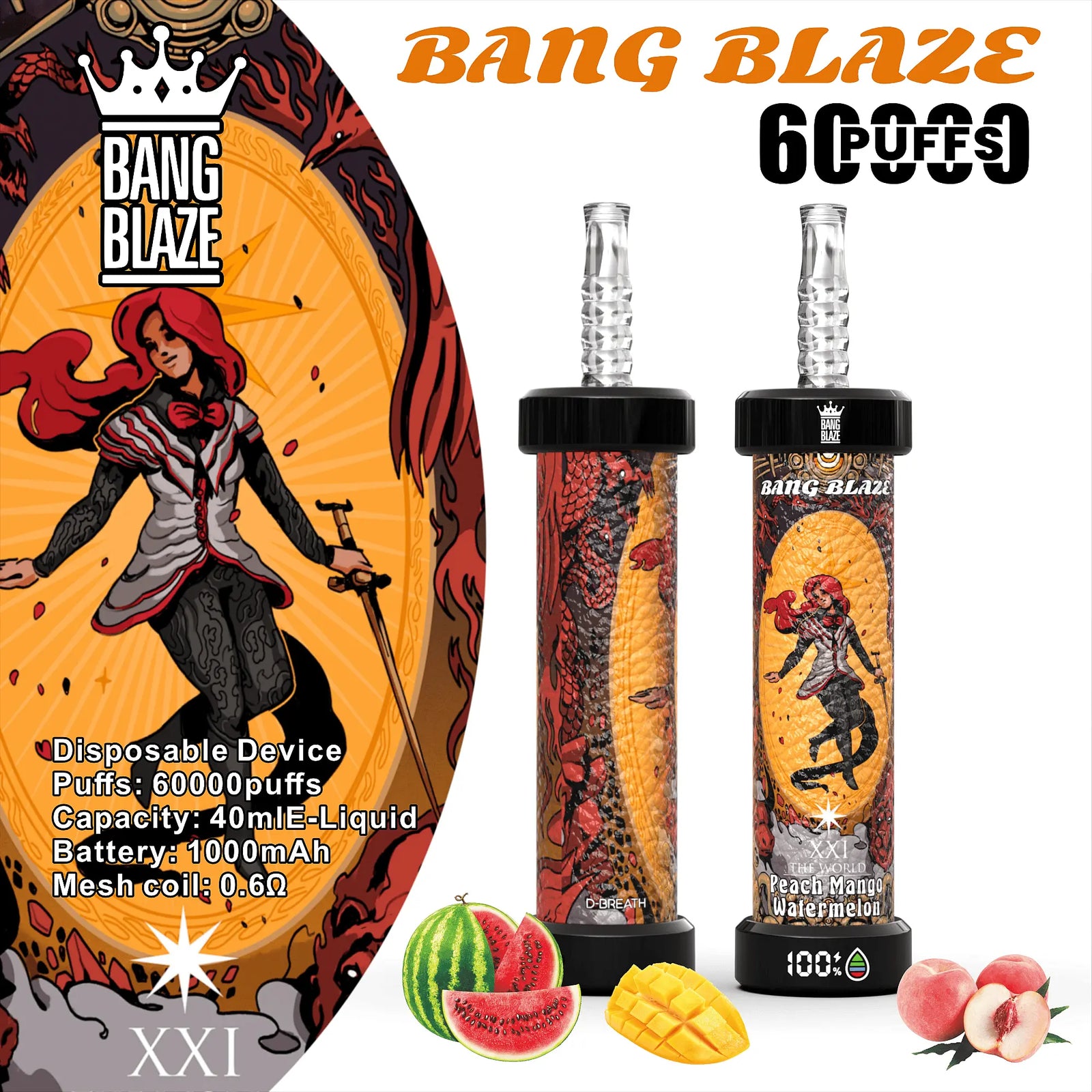 Bang Blaze 60K Shisha Vape (60,000+ Puffs) Vape At Door