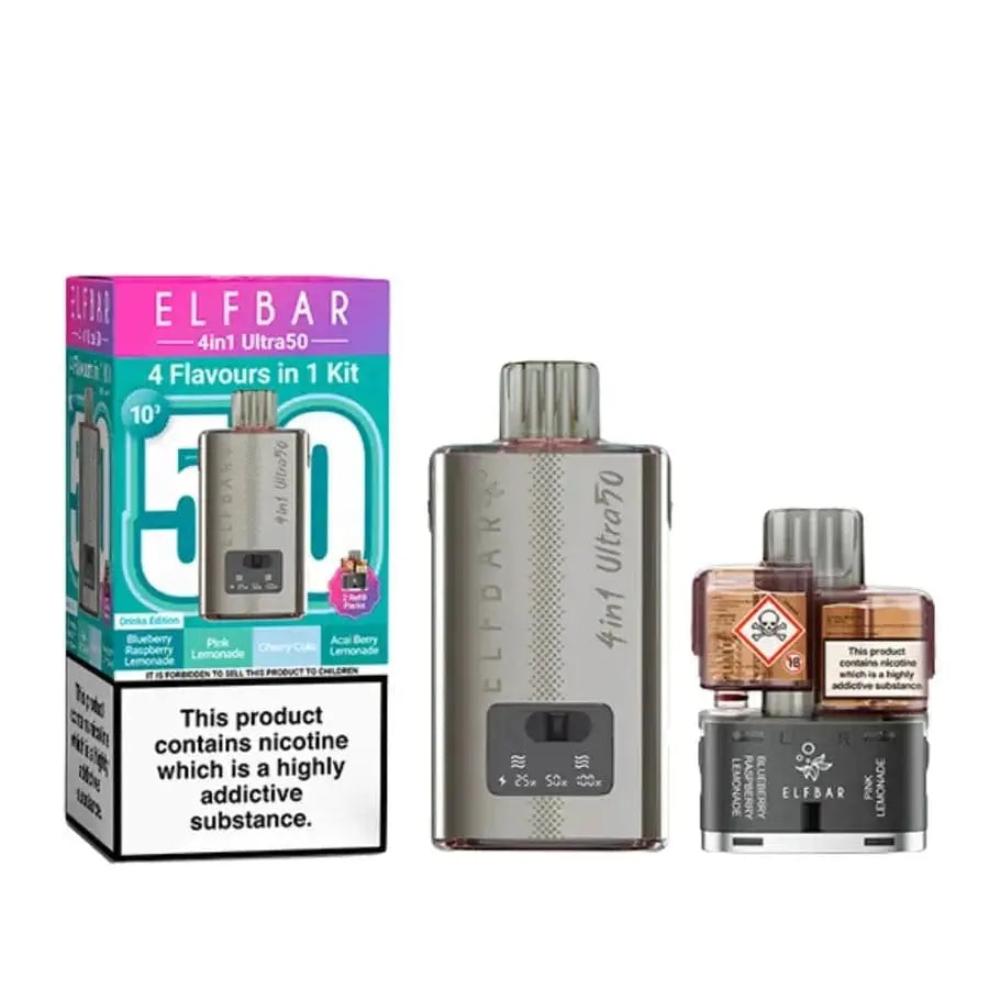 Elf Bar 4-In-1 Ultra 50 (50k) Prefilled Pod Kit Vape At Door