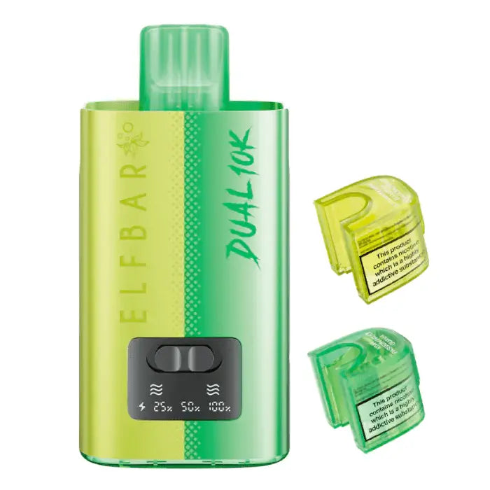 ELFBAR DUAL 10K Puffs Disposable Vape Kit green_edition