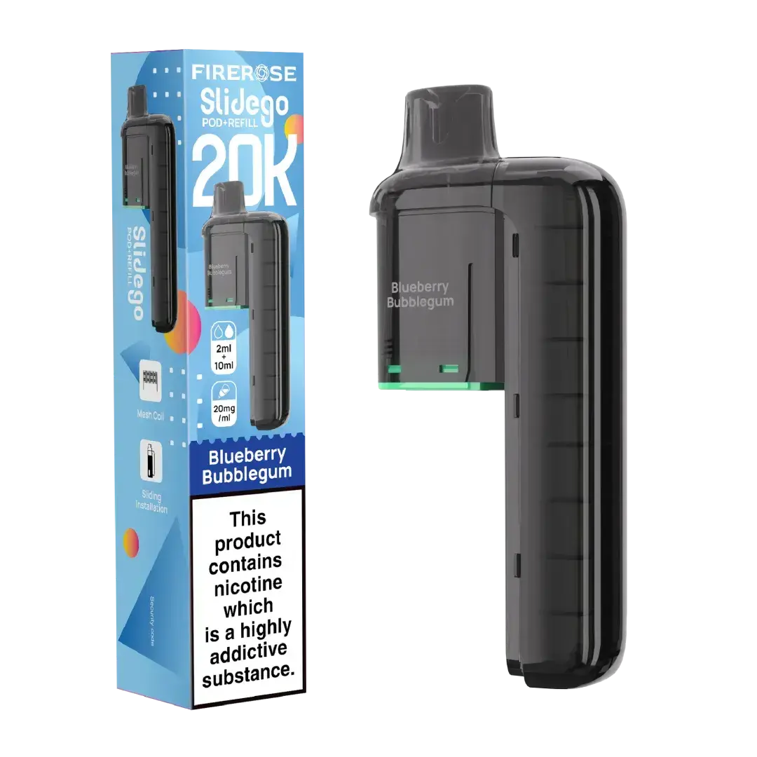Elux FireRose Slidego 20k Prefilled Replacement Pod Vape At Door
