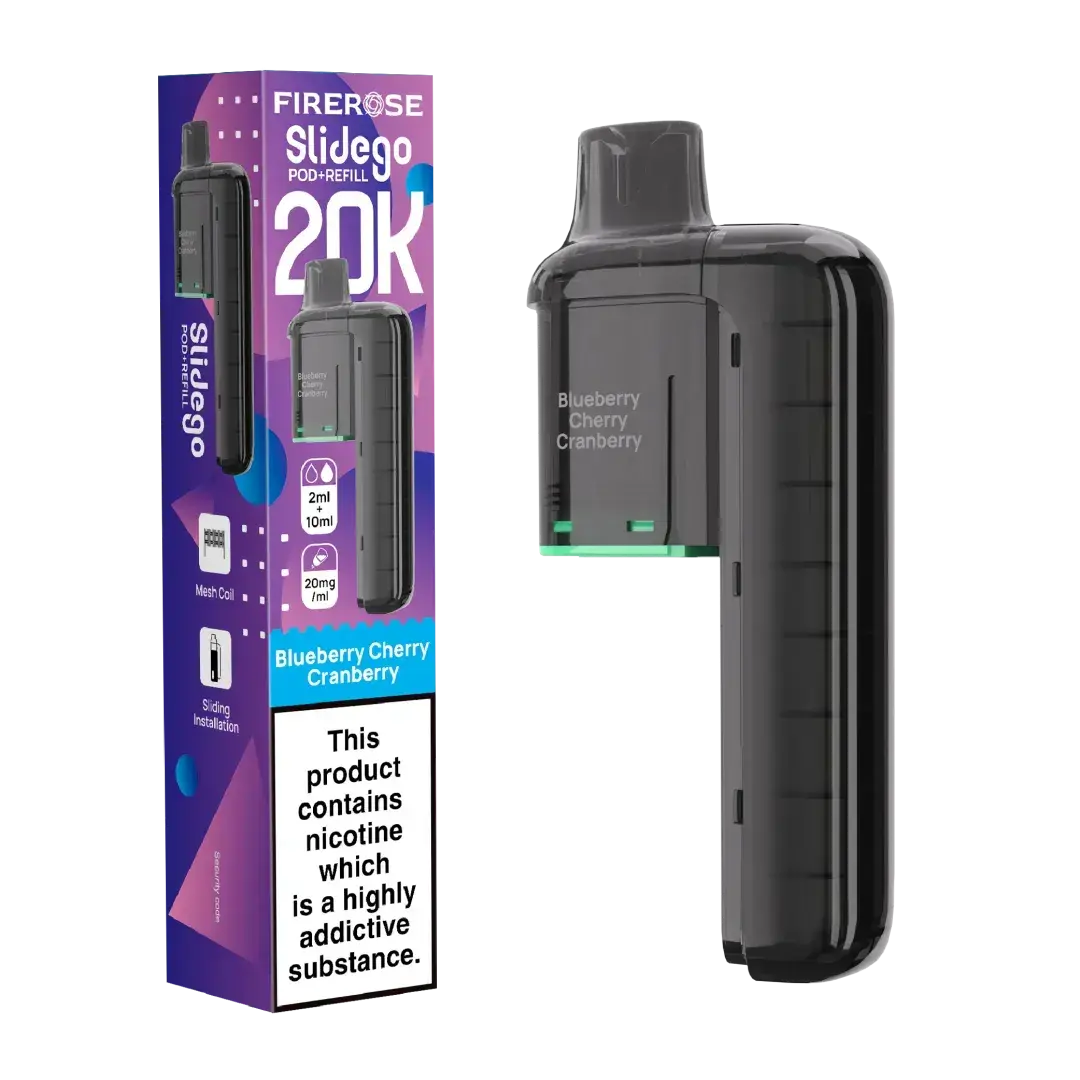 Elux FireRose Slidego 20k Prefilled Replacement Pod Vape At Door