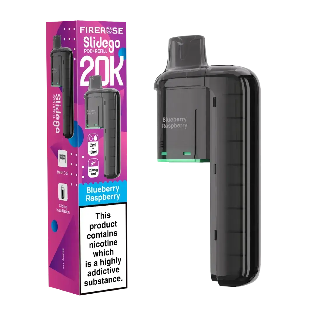 Elux FireRose Slidego 20k Prefilled Replacement Pod Vape At Door
