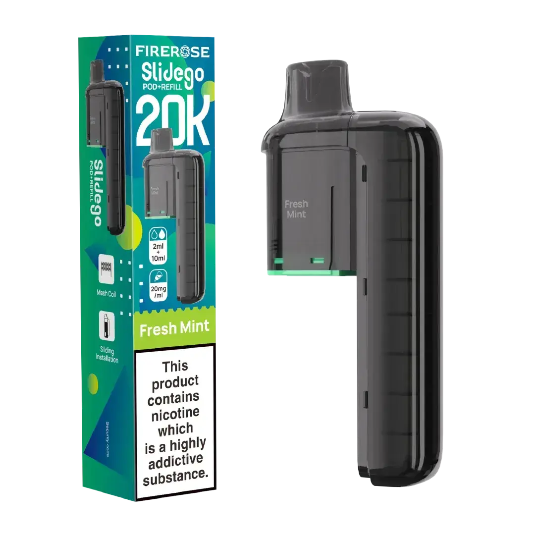 Elux FireRose Slidego 20k Prefilled Replacement Pod Vape At Door