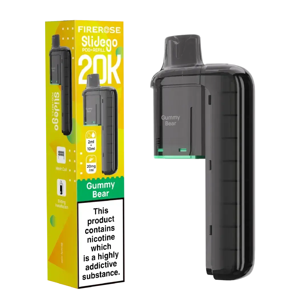 Elux FireRose Slidego 20k Prefilled Replacement Pod Vape At Door