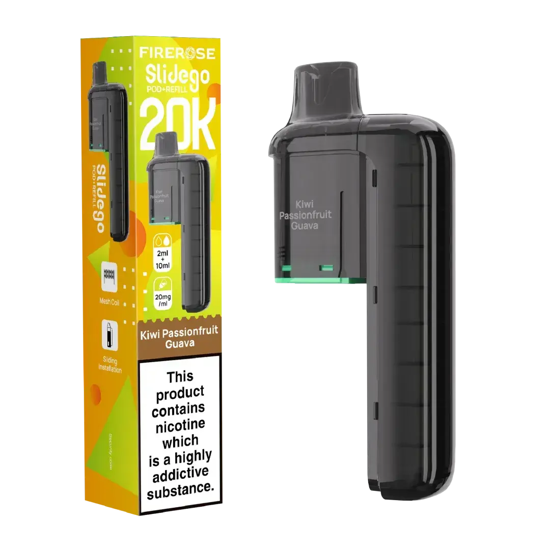 Elux FireRose Slidego 20k Prefilled Replacement Pod Vape At Door