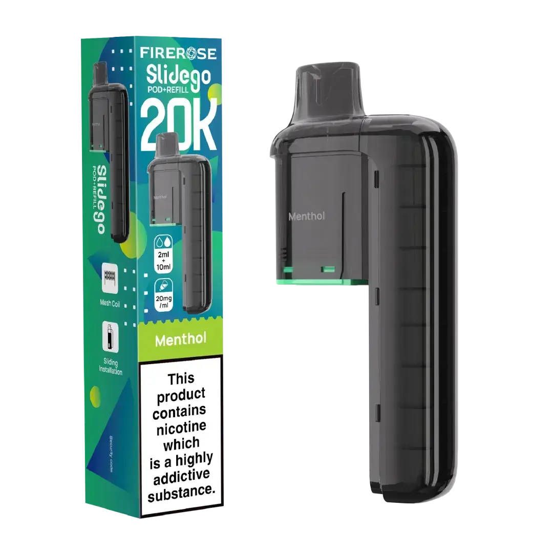 Elux FireRose Slidego 20k Prefilled Replacement Pod Vape At Door