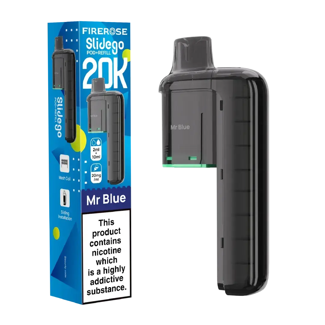 Elux FireRose Slidego 20k Prefilled Replacement Pod Vape At Door