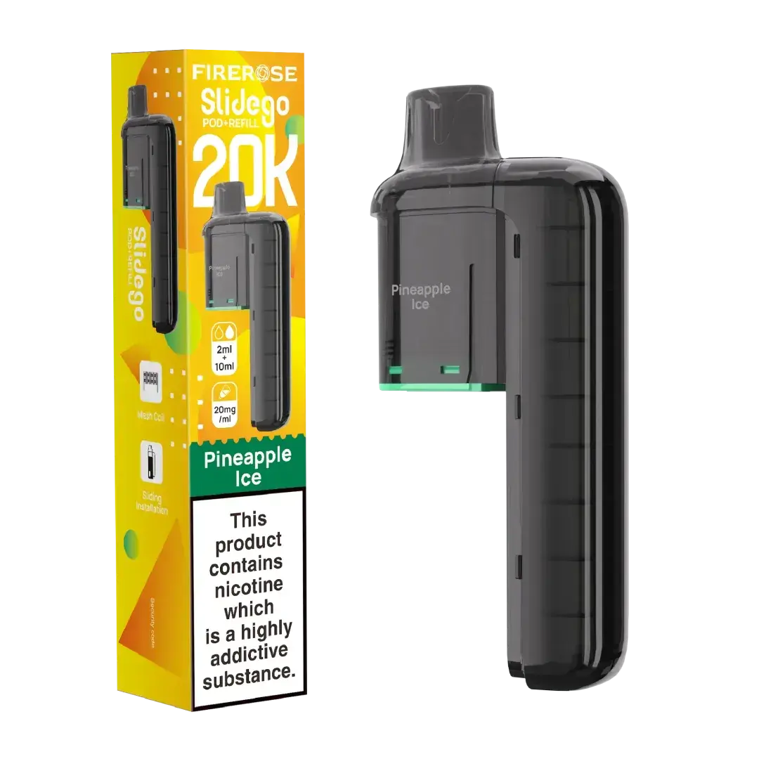 Elux FireRose Slidego 20k Prefilled Replacement Pod Vape At Door