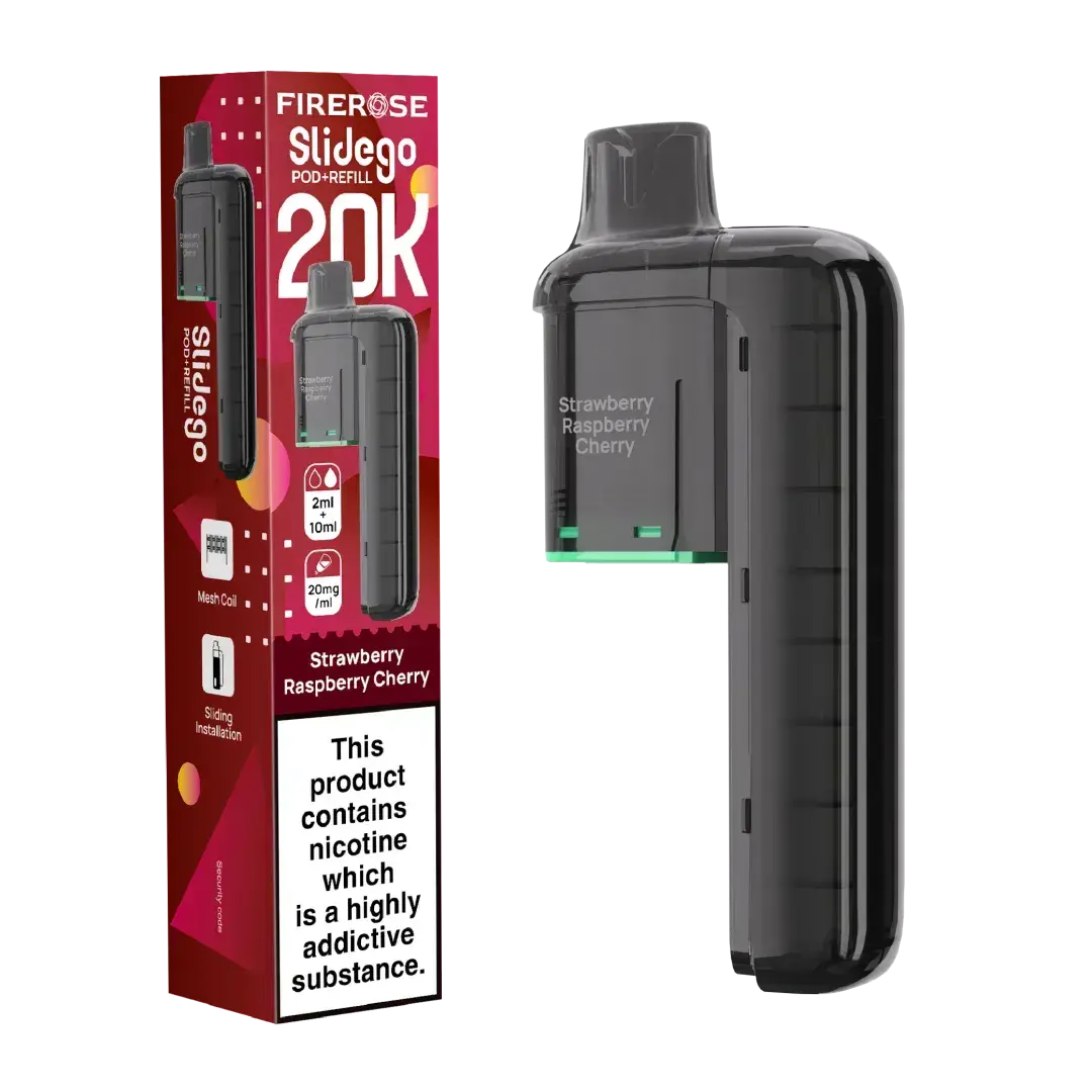 Elux FireRose Slidego 20k Prefilled Replacement Pod Vape At Door