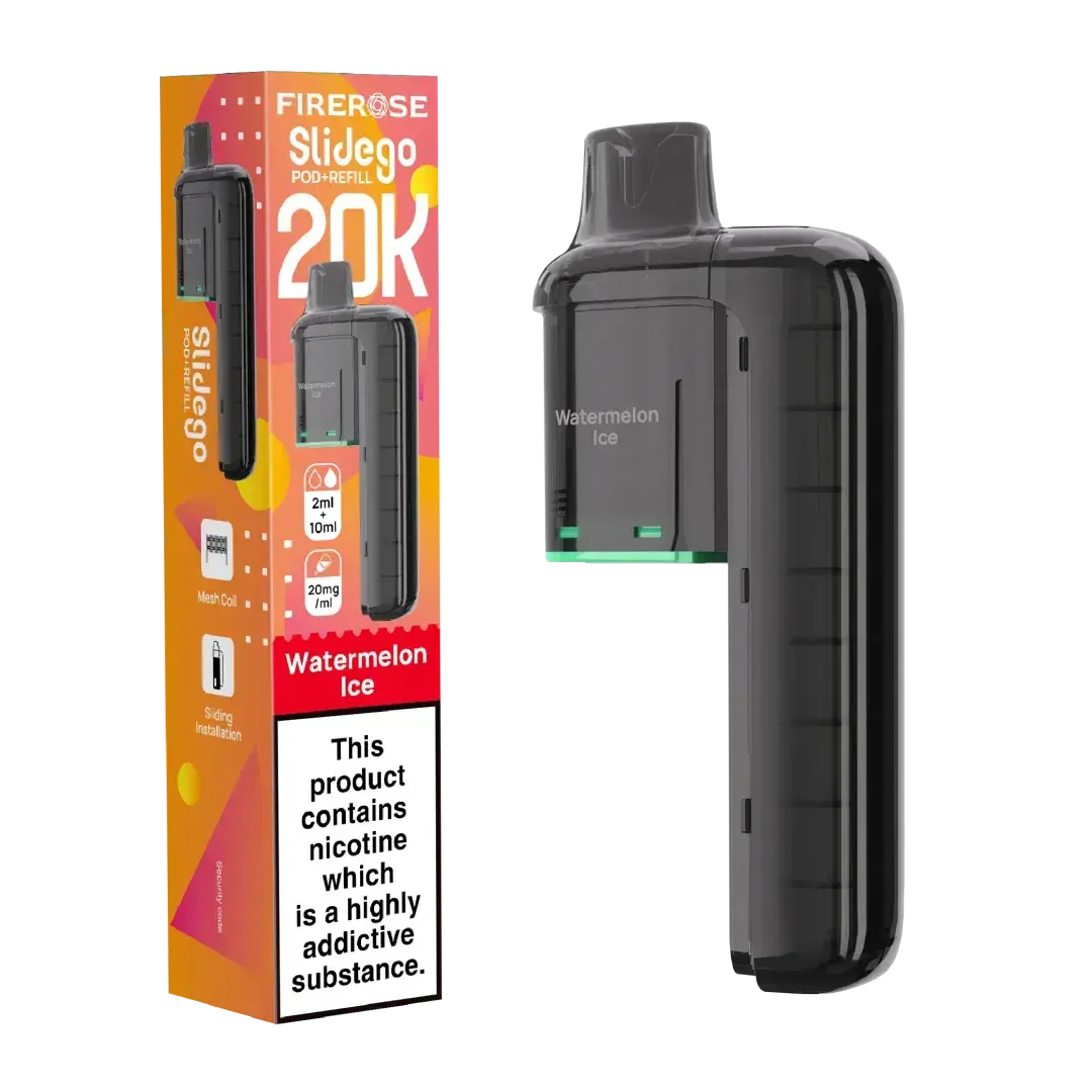 Elux FireRose Slidego 20k Prefilled Replacement Pod Vape At Door
