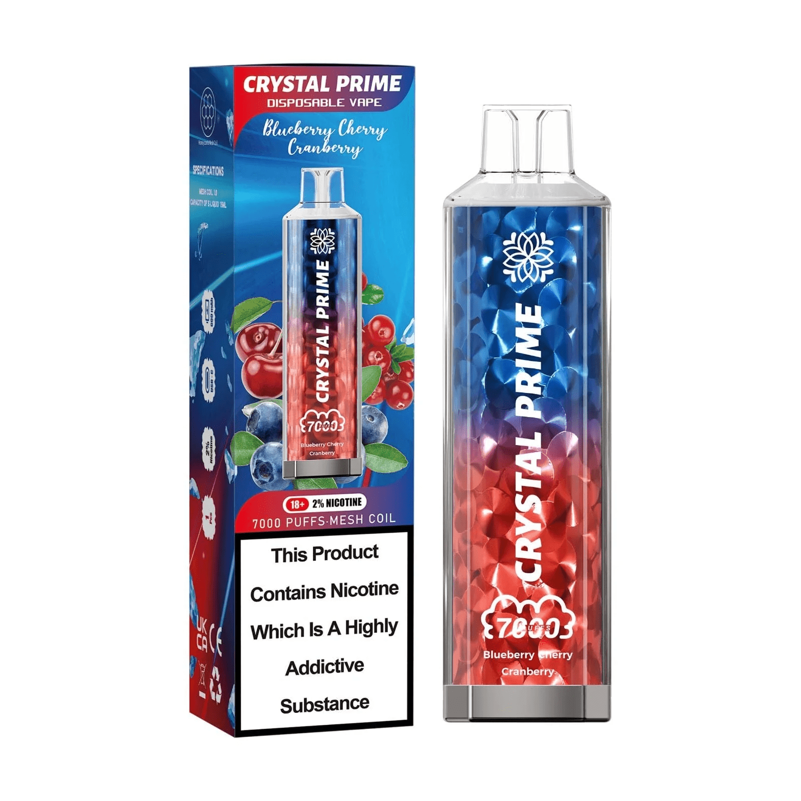 Crystal Prime Bar Blueberry Cherry Cranberry