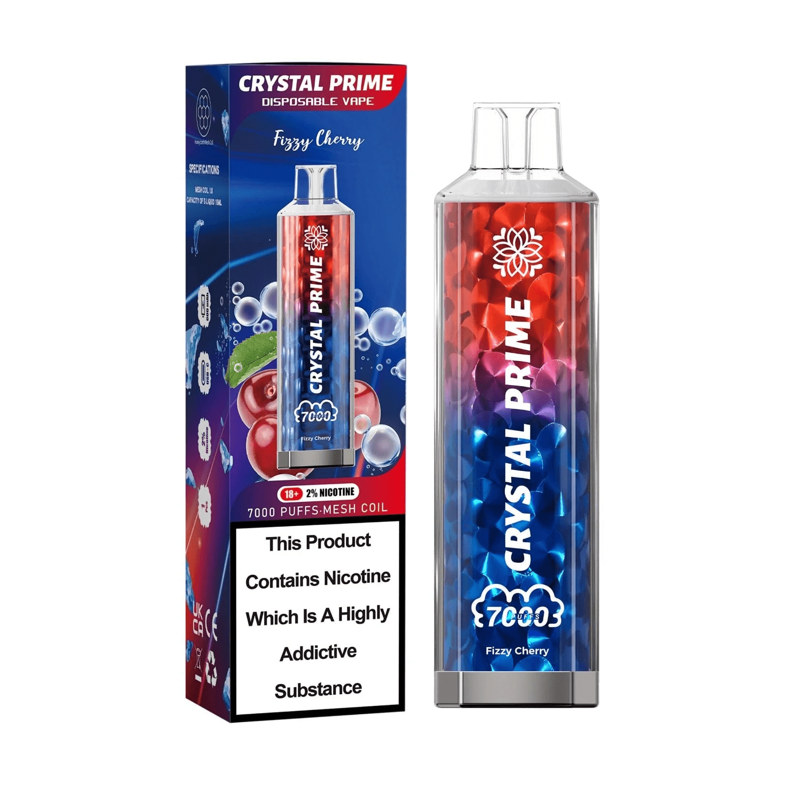 Crystal Prime Fizzy Cherry Flavour