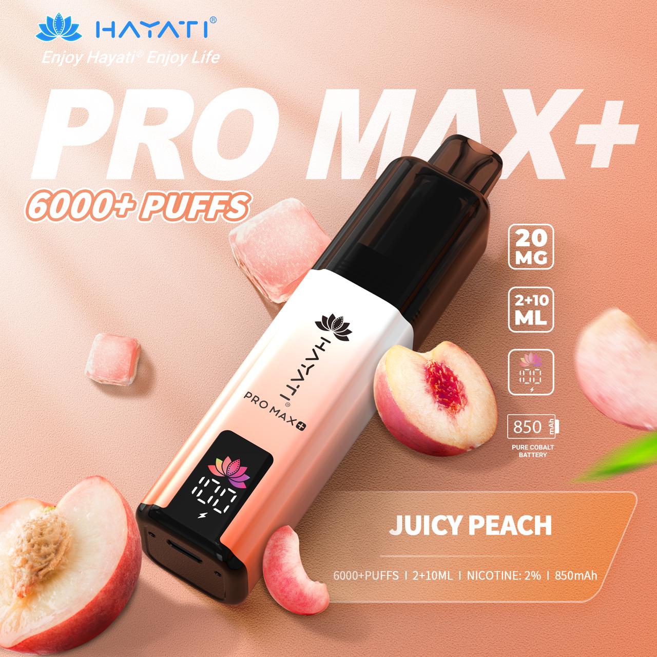 Hayati Pro Max+ Plus 6000 Juicy Peach