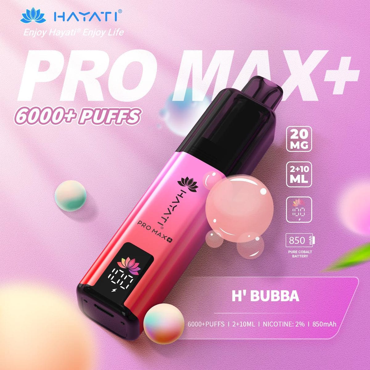 Box of 5 Hayati Pro Max Plus 6000  100% Authentic