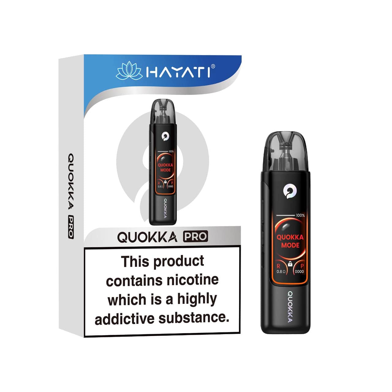 Three Quokka Pro vape devices on a white background with promotional text.