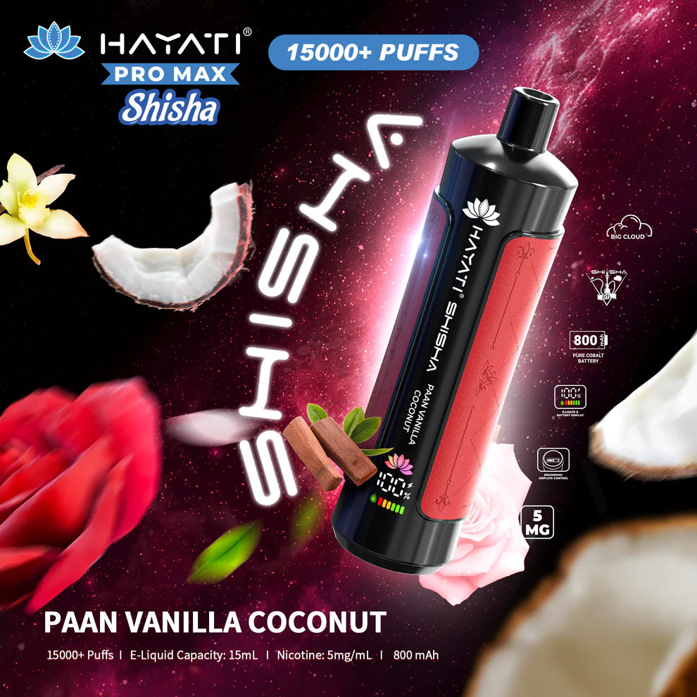 Hayati Pro Max Shisha 15000 Puffs Disposable Vape 5mg