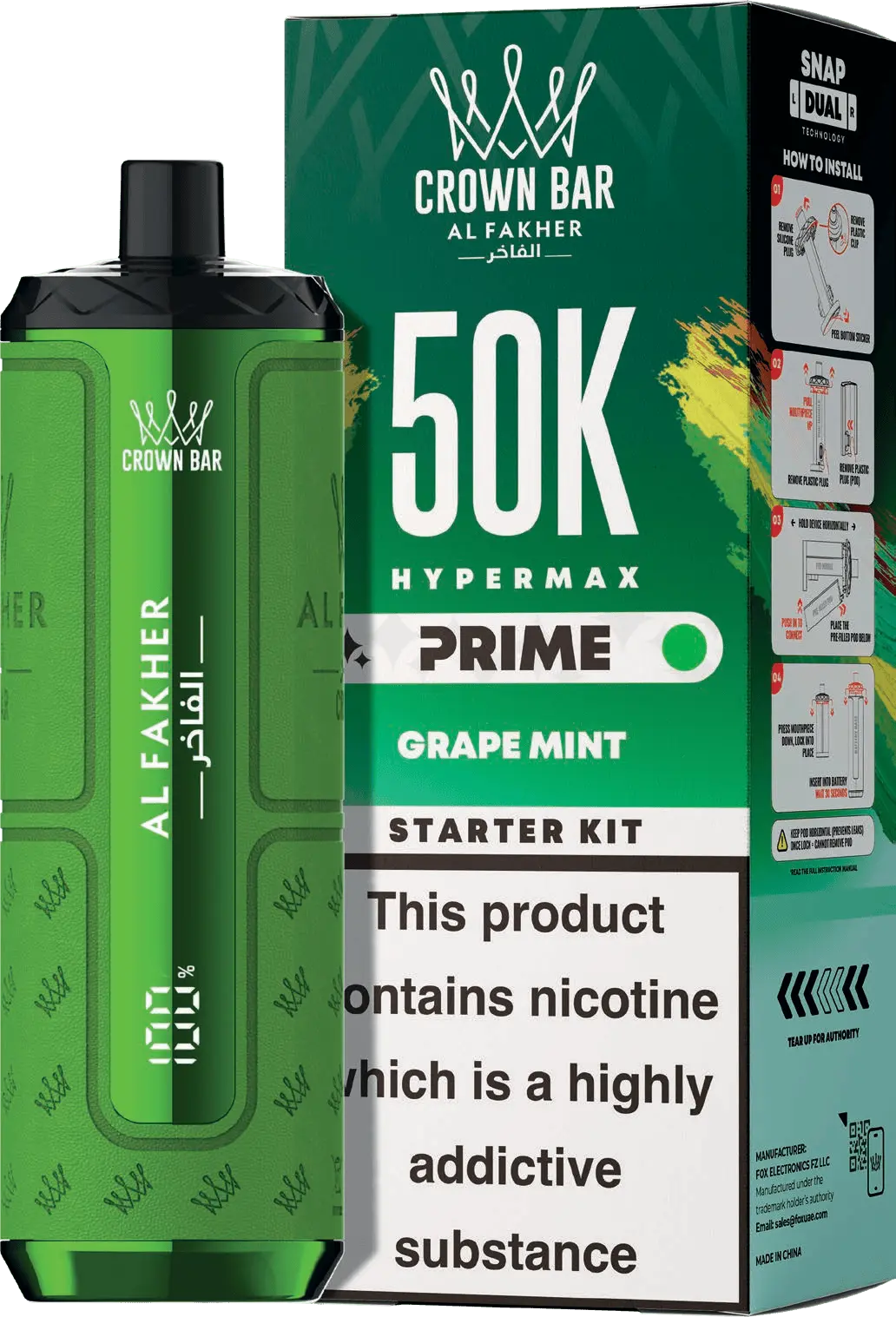 al fakher 50k vape 5-Pack] Al Fakher Crown Bar E-Hookah Bundle ⋆ Vape Society Supply main image 0
