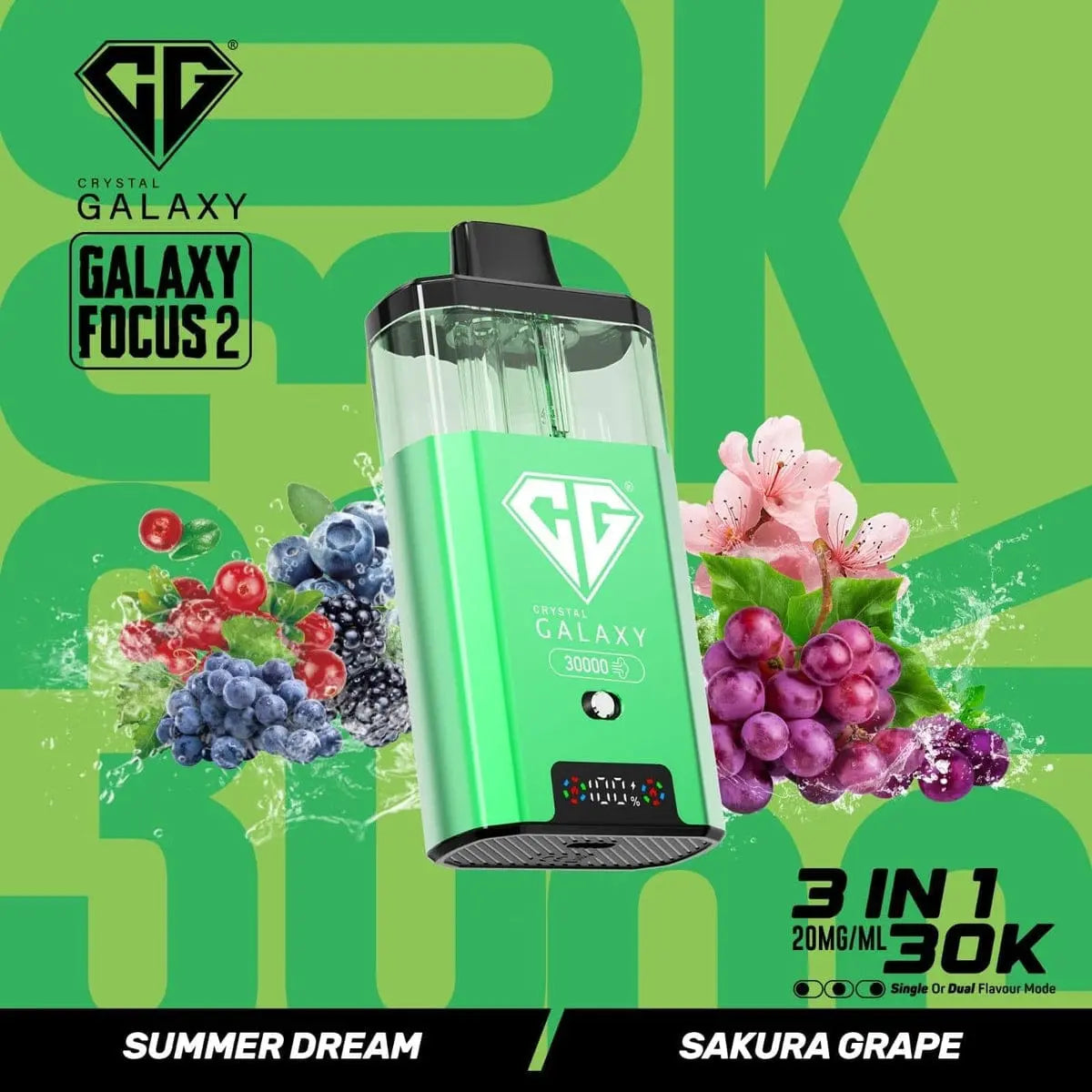 Box of 5 Crystal Galaxy Focus 2 30k 100% Authentic Vape At Door